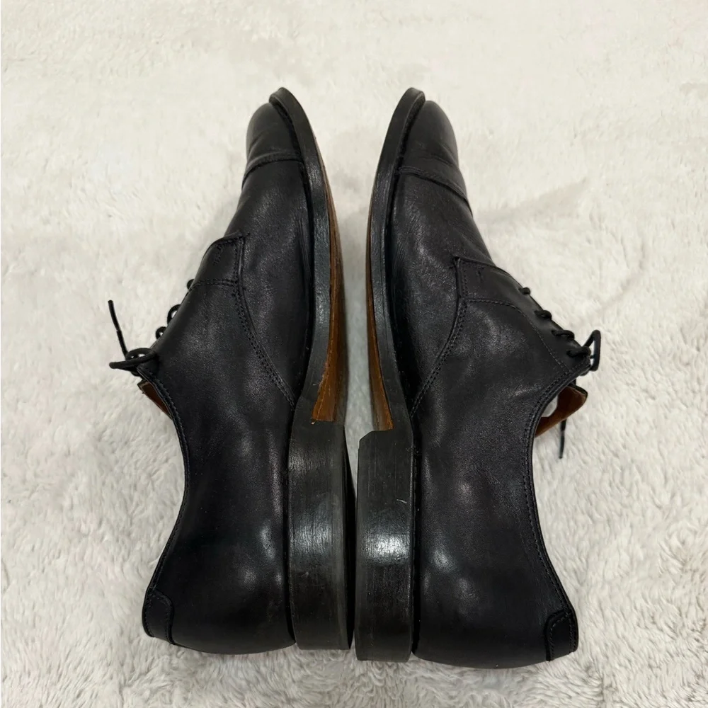 Allen Edmonds Riverside Black Leather Cap-Toe Derby - Size 11.5 D